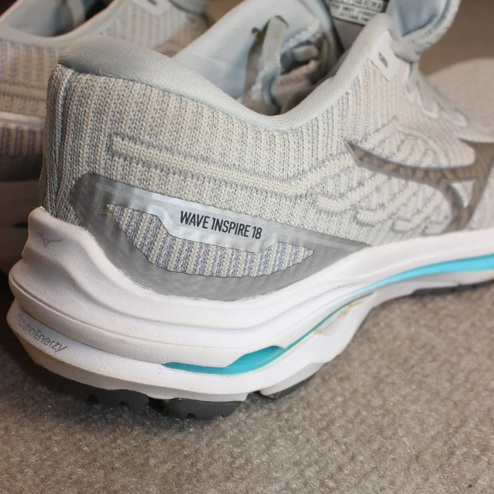 Mizuno Wave Inspire 18 Womens Running Shoes Grey Teal J1GD221304 Size 9.5